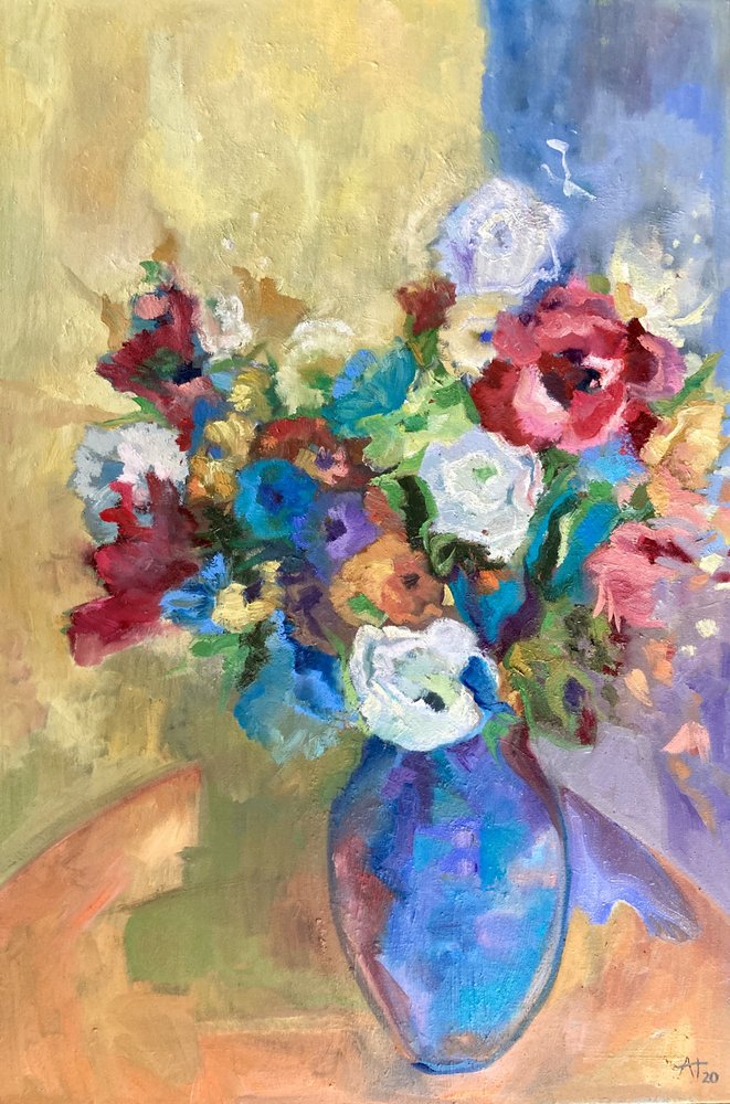 Bouquet floreale dai colori vivaci da Alexandra Higgins