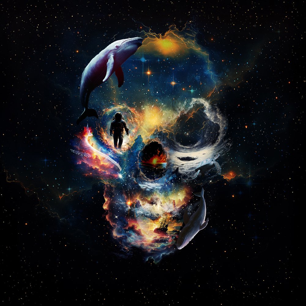 Teschio di balena spaziale da Ali Gulec