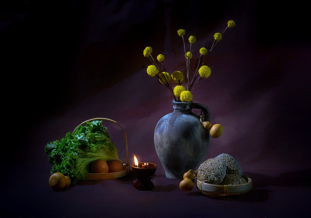 Natura morta “Raccolto a lume di candela” da Alice Sheng