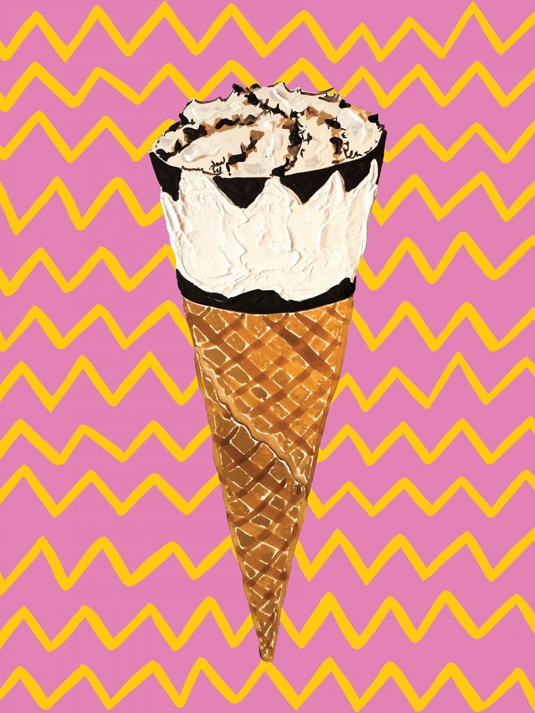 Conetto gelato in stile Pop Art da Alice Straker