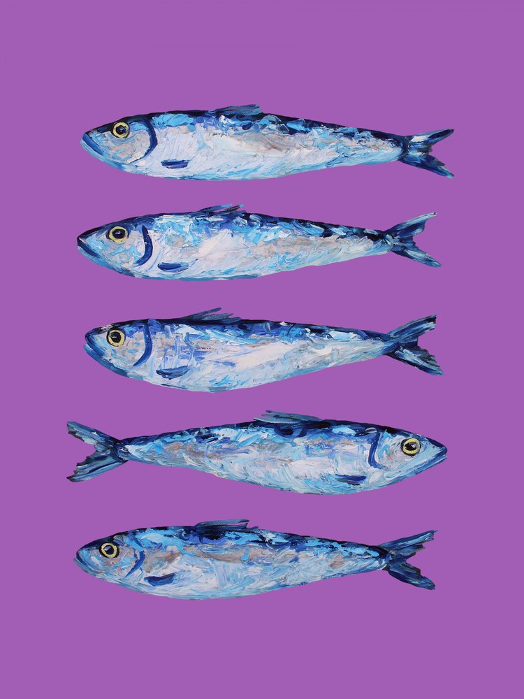 Sardine blu vivaci da Alice Straker