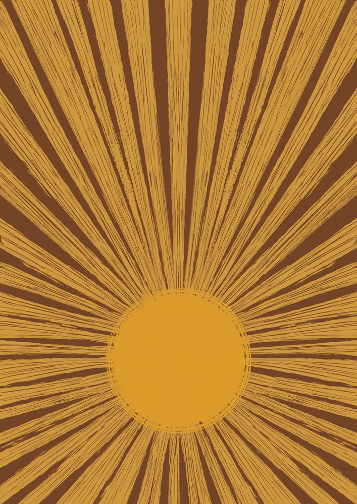 Caldo effetto retro "sunburst" da Aliya Putrus