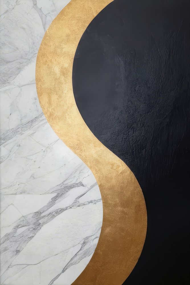 Curva in marmo Black Gold da Alpenglow Workshop