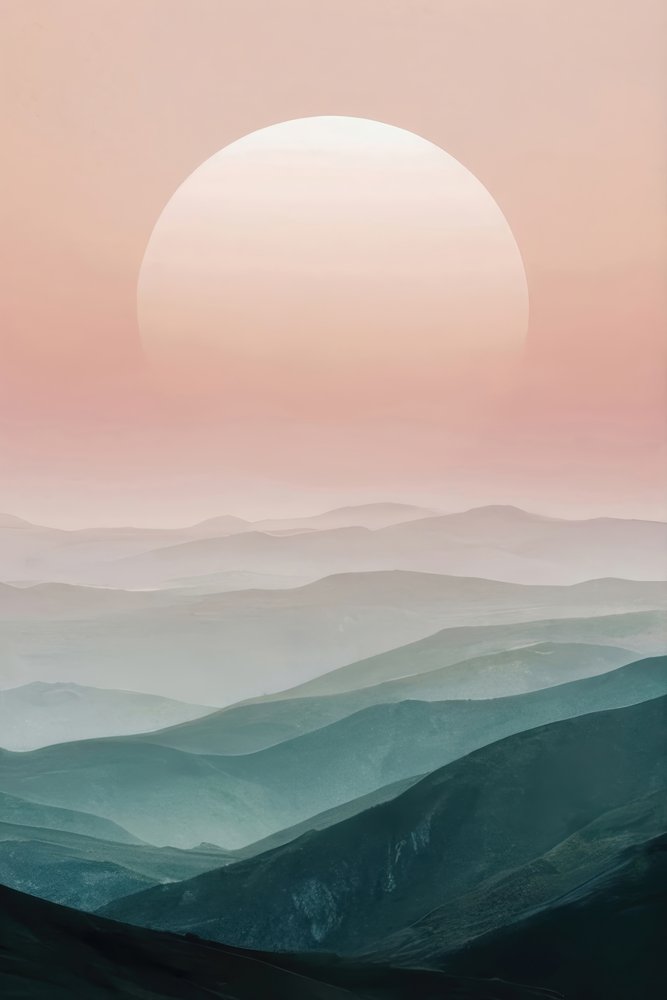 Orizzonte montuoso dai colori pastello da Alpenglow Workshop