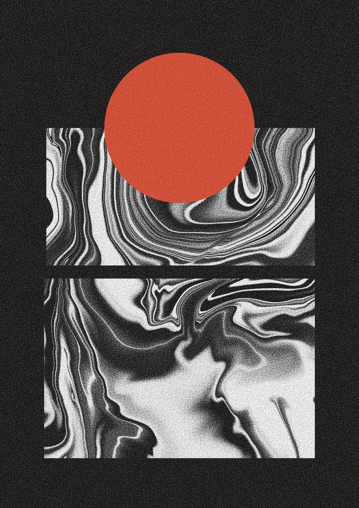 Flusso di marmo Sole Rosso da Amy Louise Baker