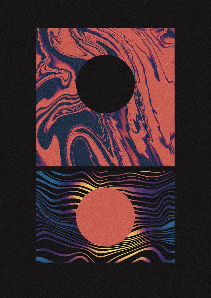 Duo geometrico vivace da Amy Louise Baker