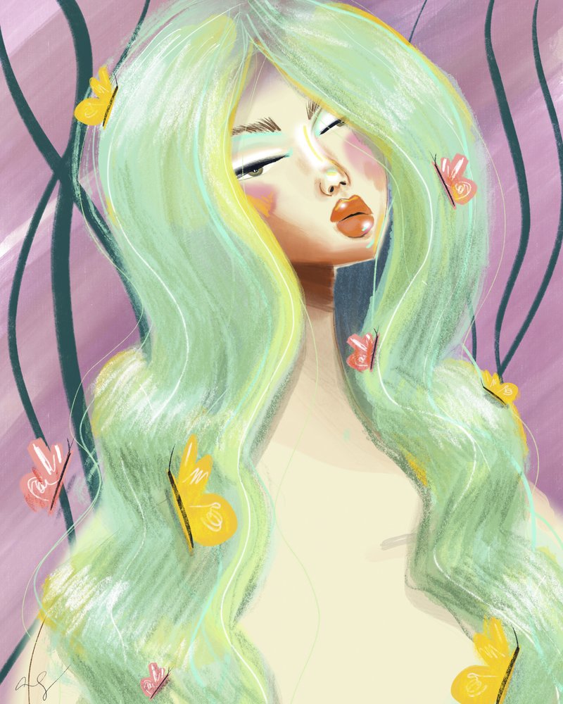 Capelli verde etereo da Amy Straley