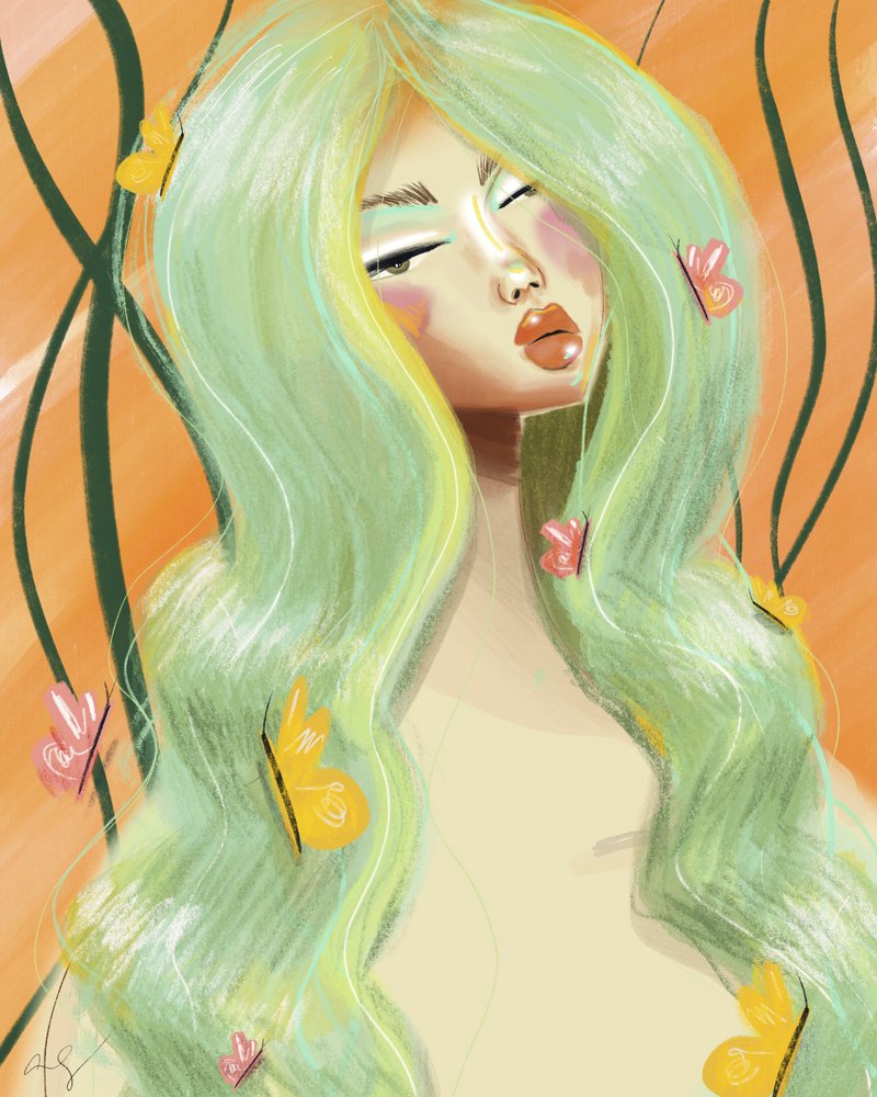 Farfalle dai capelli verdi da Amy Straley