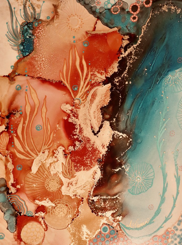 Astrazione della barriera corallina sott