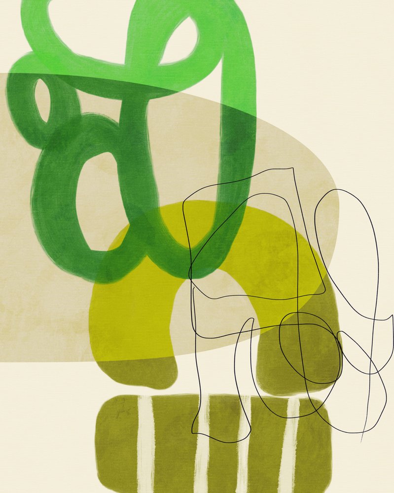 Linee dipinte verde e marrone chiaro 2 copie da Ana Rut Bre