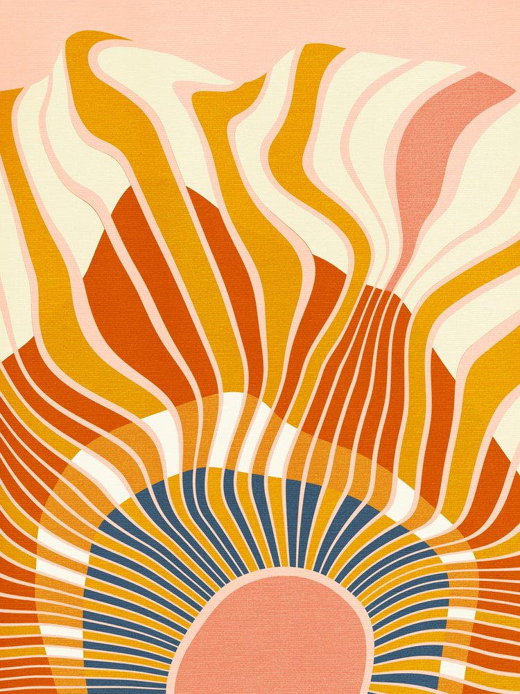 Rainbow Plus Shapes  Blu Senape 12 da Ana Rut Bre