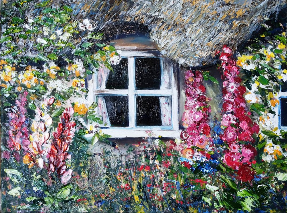 Giardino alla finestra del cottage da Anda Bieza