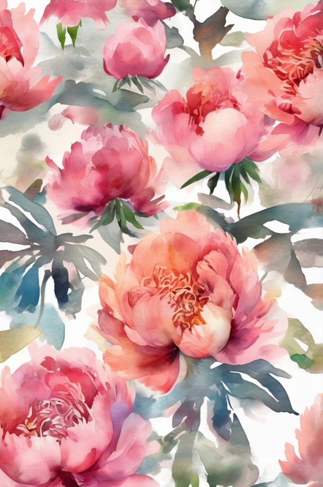 Peonie rosa tenue da Anda Bieza