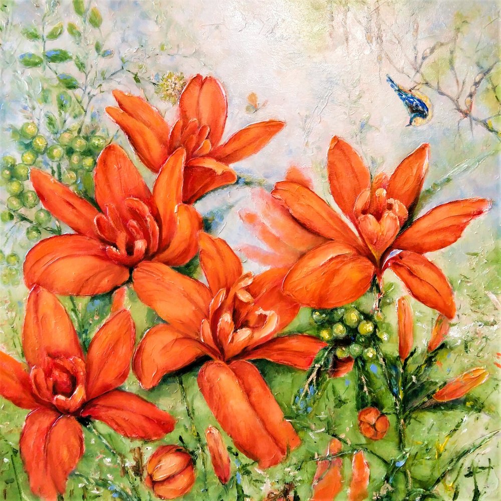 Fiori di un arancione vivace da Anda Bieza