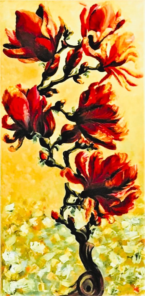 Magnolie rosso vivo da Anda Bieza