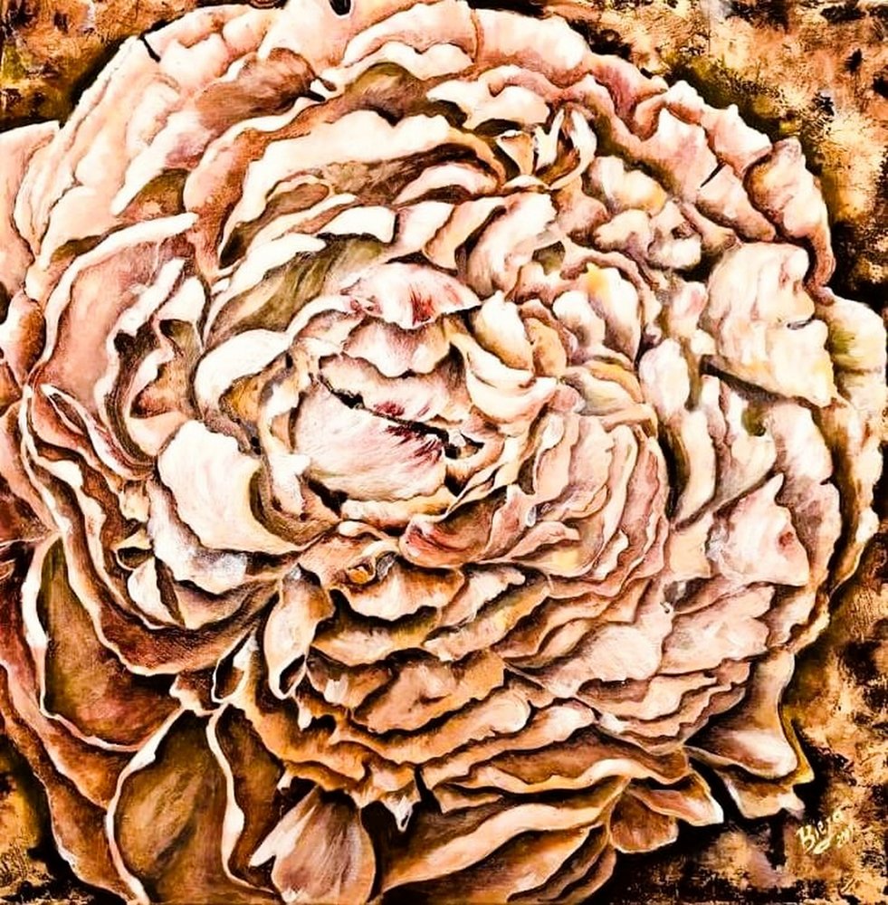 Caldo fiore di peonia da Anda Bieza
