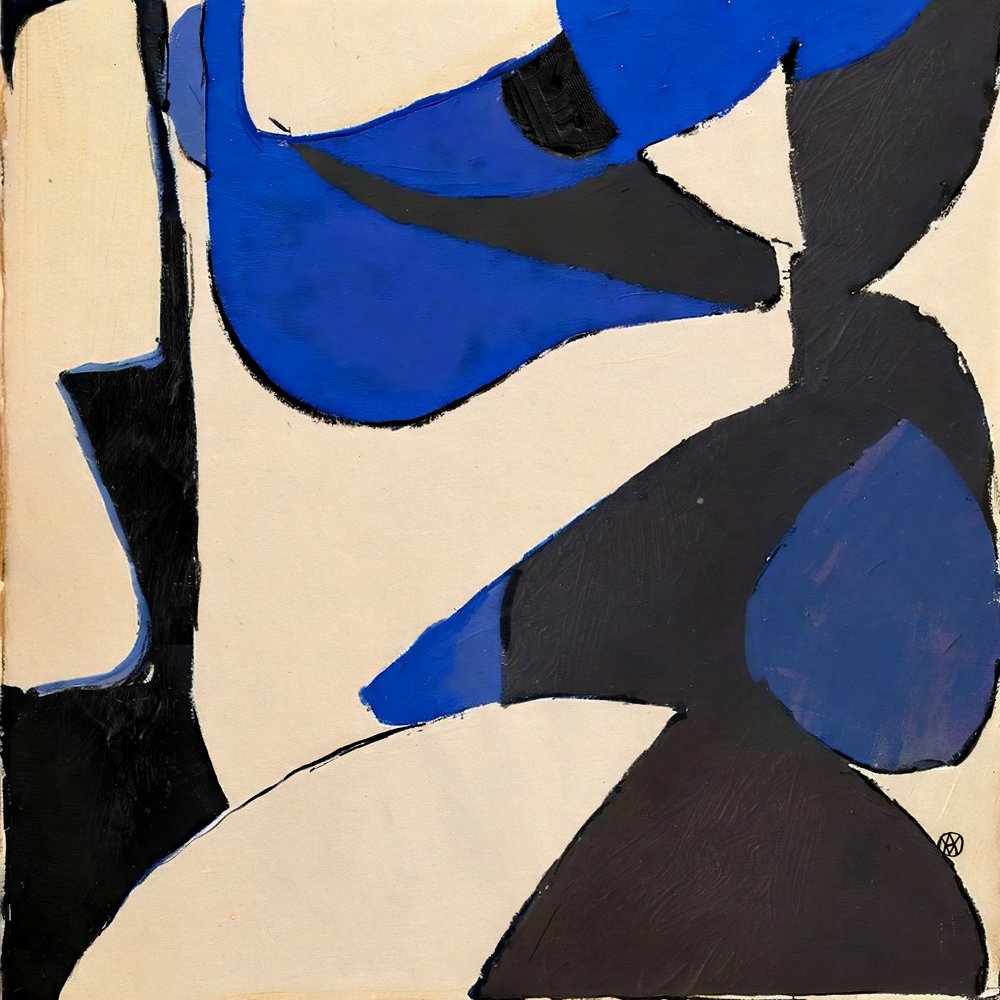 Forme astratte blu e nere da André Viana