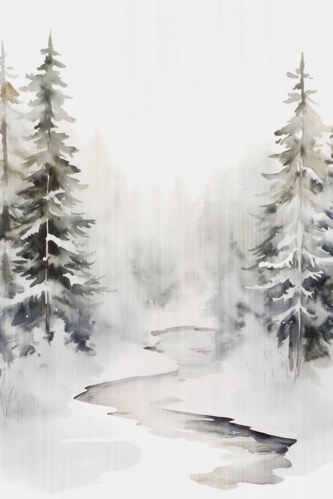 Ruscello nella foresta innevata da Andrea Haase