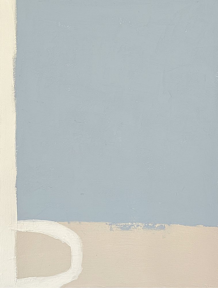 Azzurro sereno, beige, astratto da Andrea Reichhart