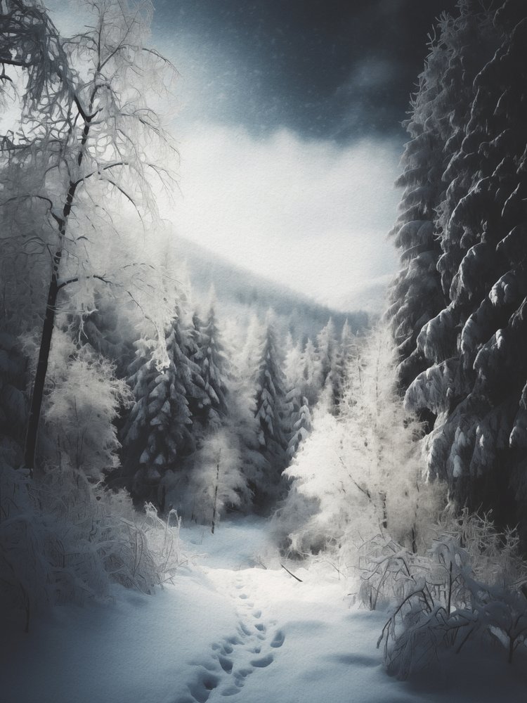 Sentiero nella foresta innevata da Andreas Magnusson
