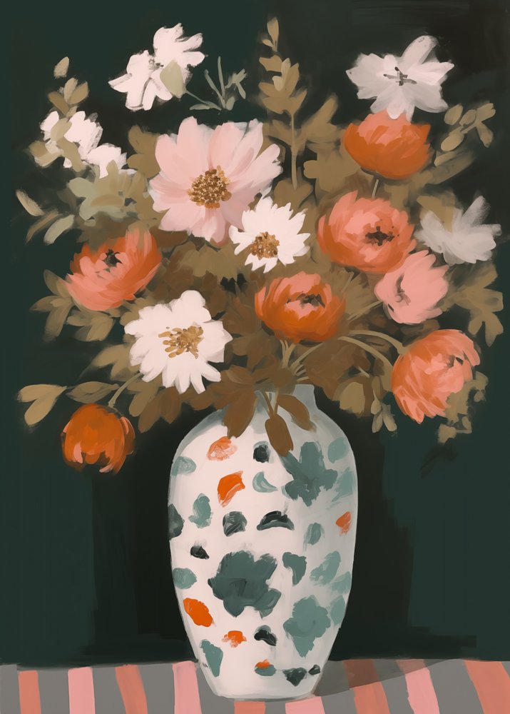 Fiori dai colori vivaci in un vaso da Andreas Magnusson