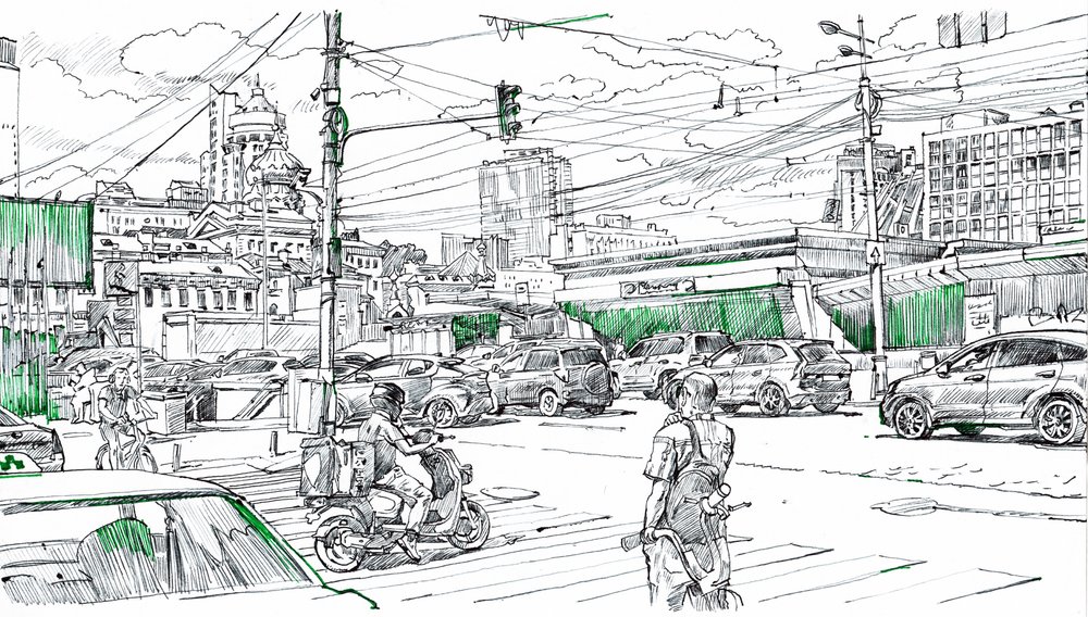 Disegno del traffico urbano da Andrii Kutsachenko
