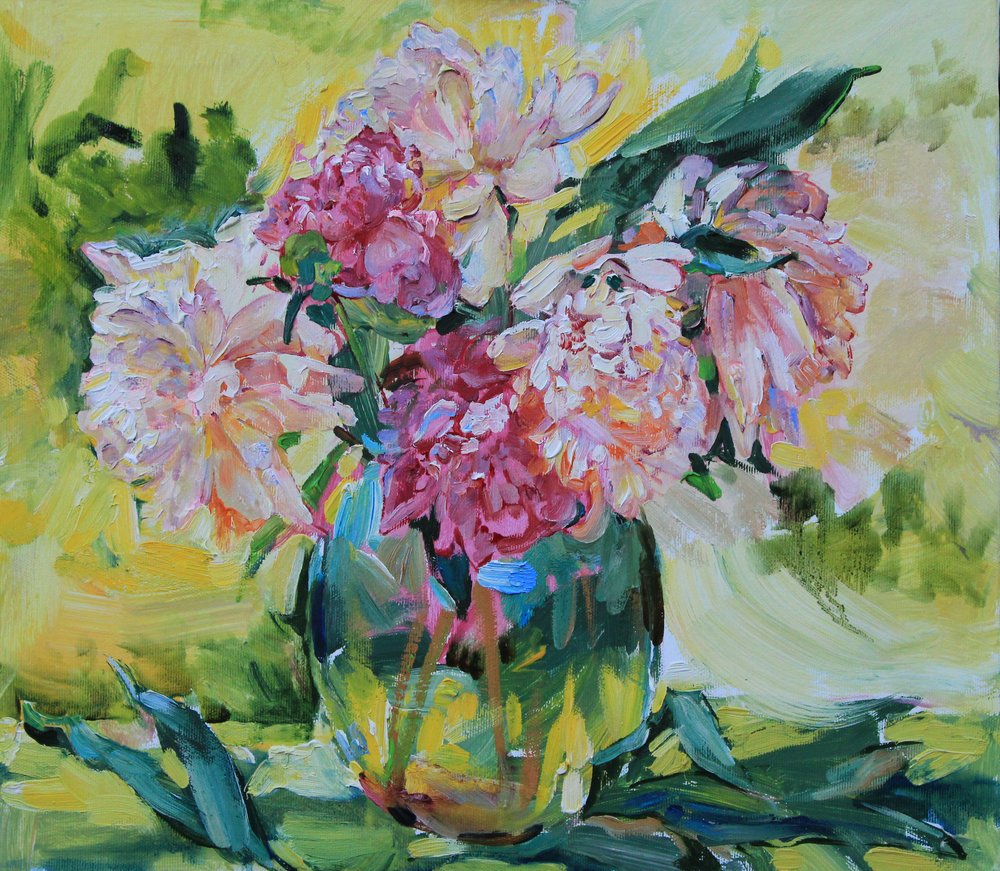 Mazzo di peonie dai colori vivaci da Andrii Kutsachenko