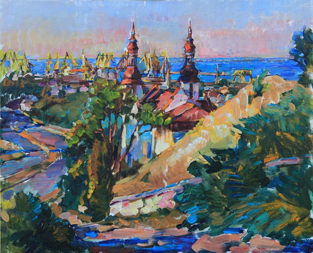 Una vivace città portuale da Andrii Kutsachenko