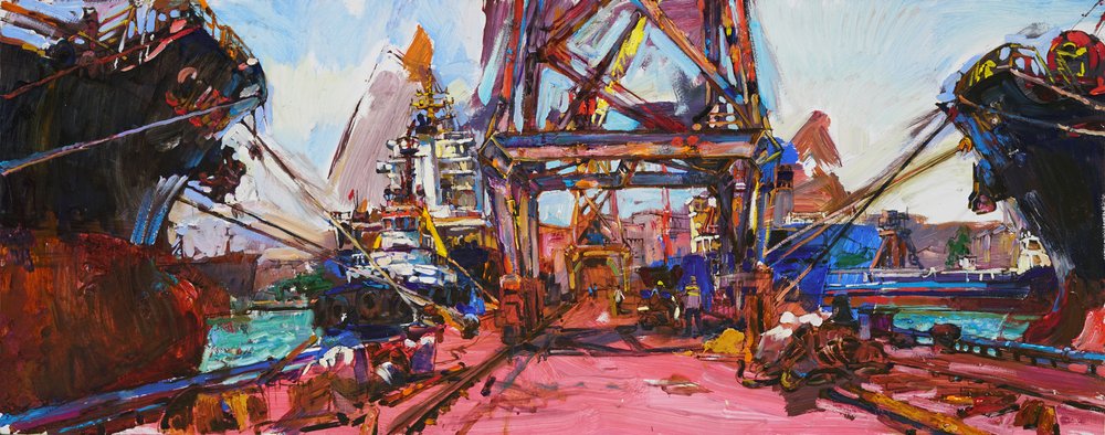 Una vista vivace sul porto da Andrii Kutsachenko