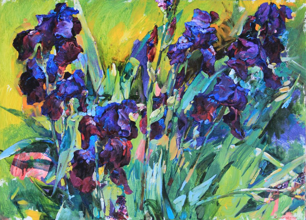 Iris viola dai colori vivaci da Andrii Kutsachenko