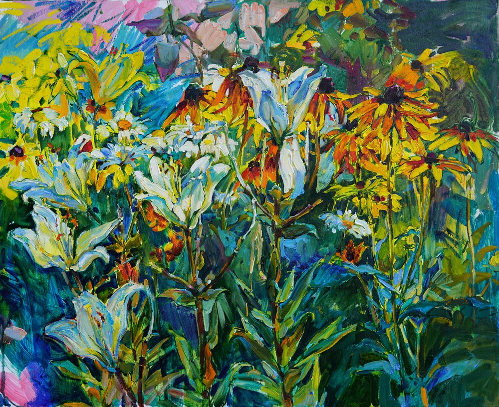 Un giardino estivo dai colori vivaci da Andrii Kutsachenko