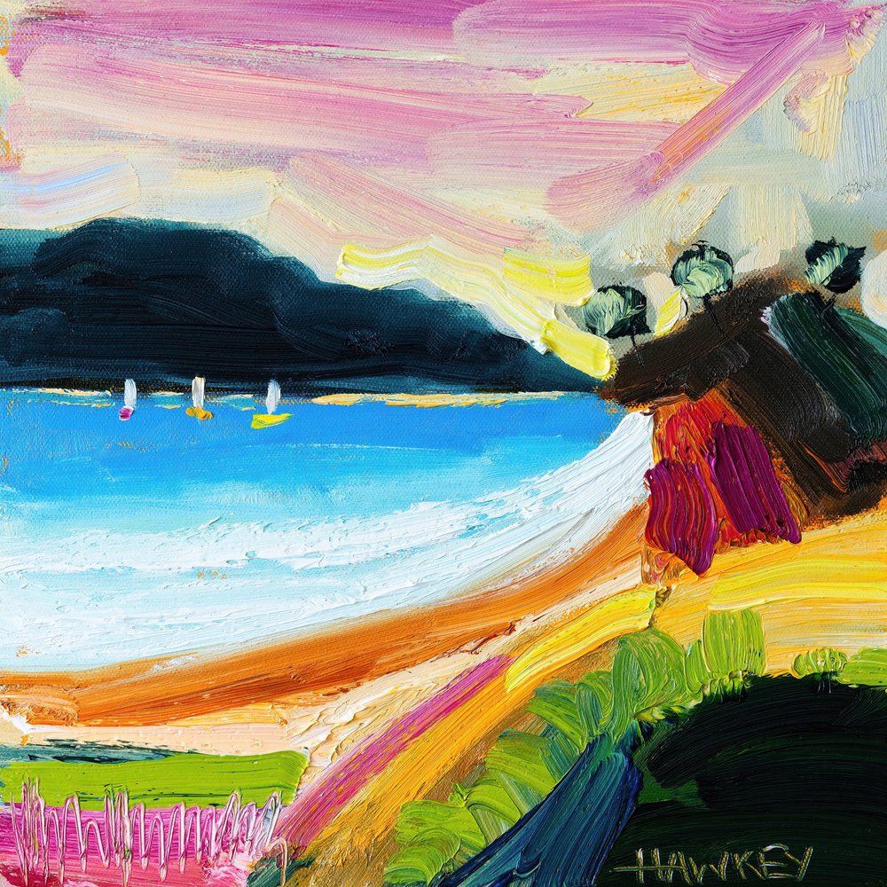 Paesaggio marino dai colori vivaci da Angela Hawkey