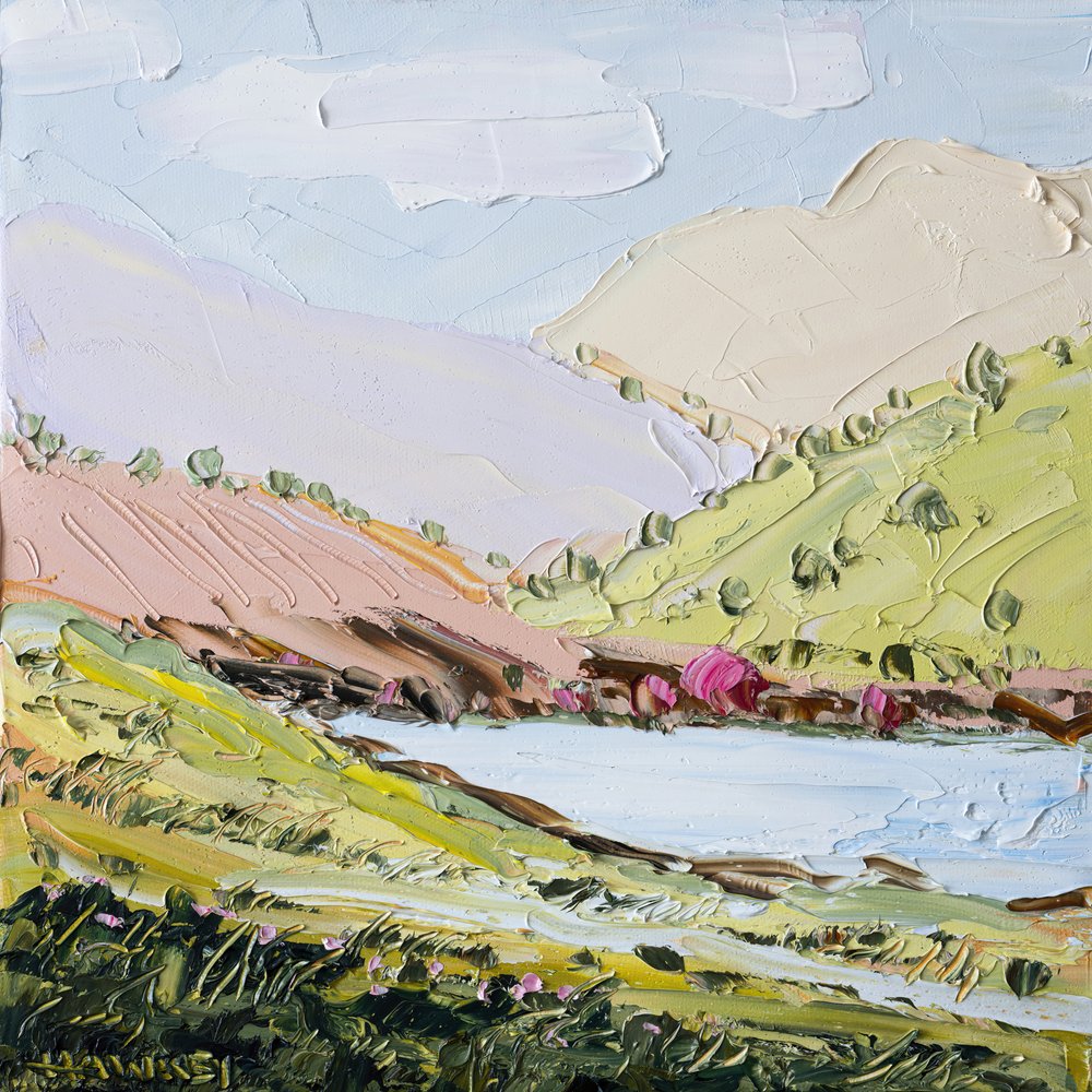 Lago tranquillo in collina da Angela Hawkey