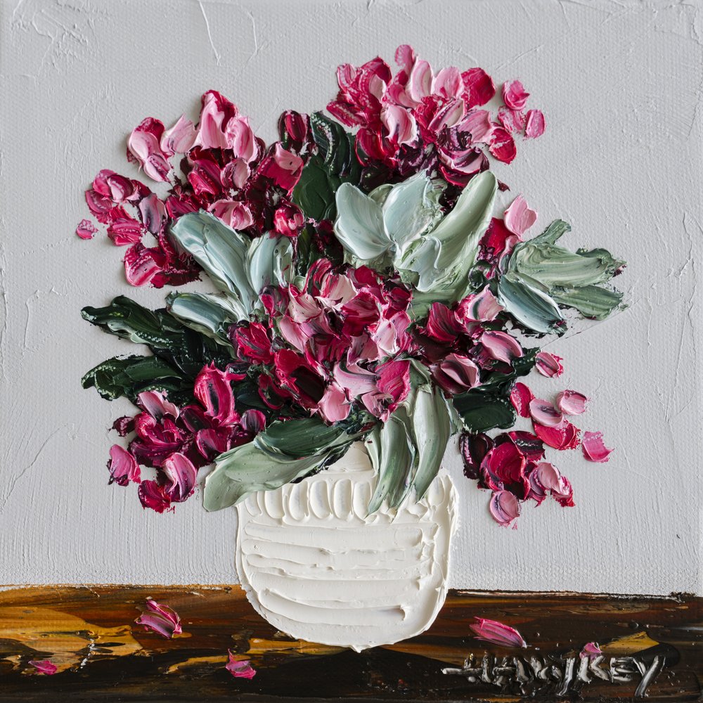 Mazzo di fiori rosa vivace da Angela Hawkey
