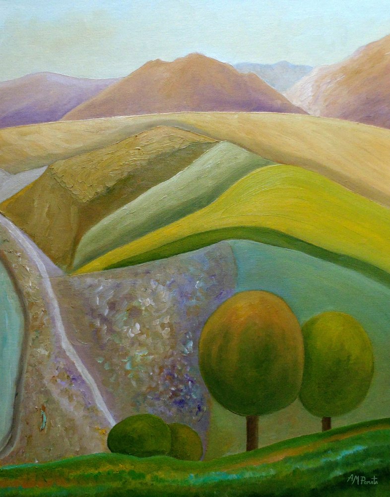 Astratto: Colline di campagna da Angeles M. Pomata