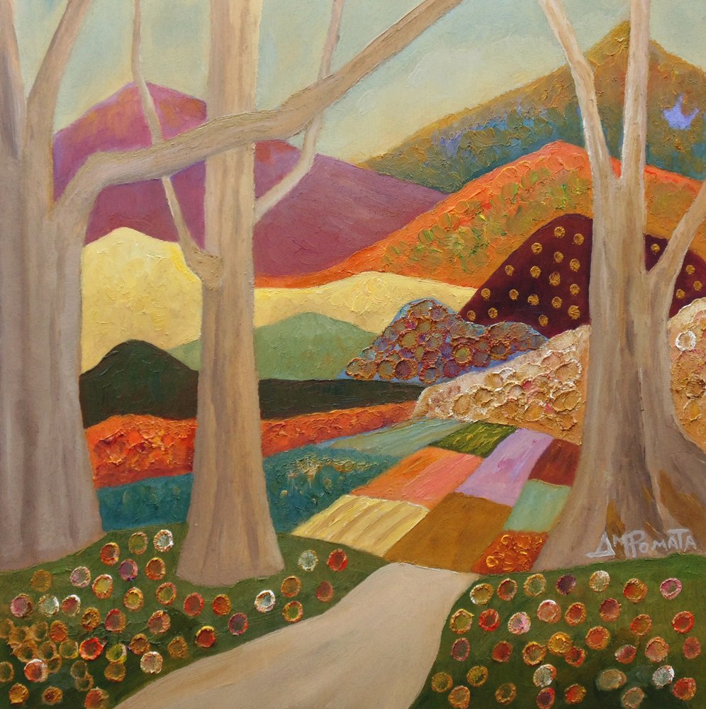 Sentiero nel campo colorato da Angeles M. Pomata