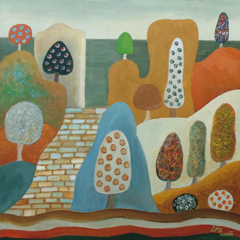 Paesaggio con alberi stravaganti da Angeles M. Pomata