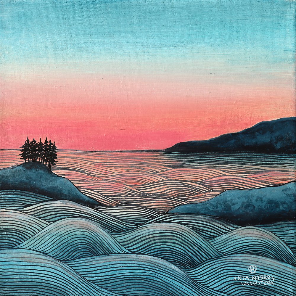 Tramonto rosa sulla costa da Ania Witwitzka