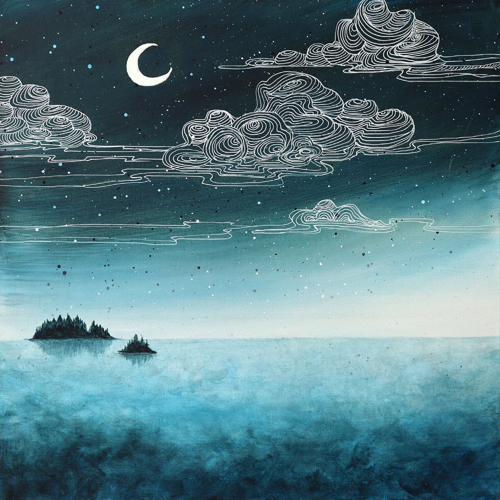 Notte al chiaro di luna sull