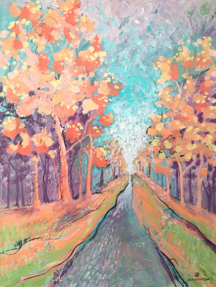 Sentiero autunnale dai colori vivaci da Ania Witwitzka