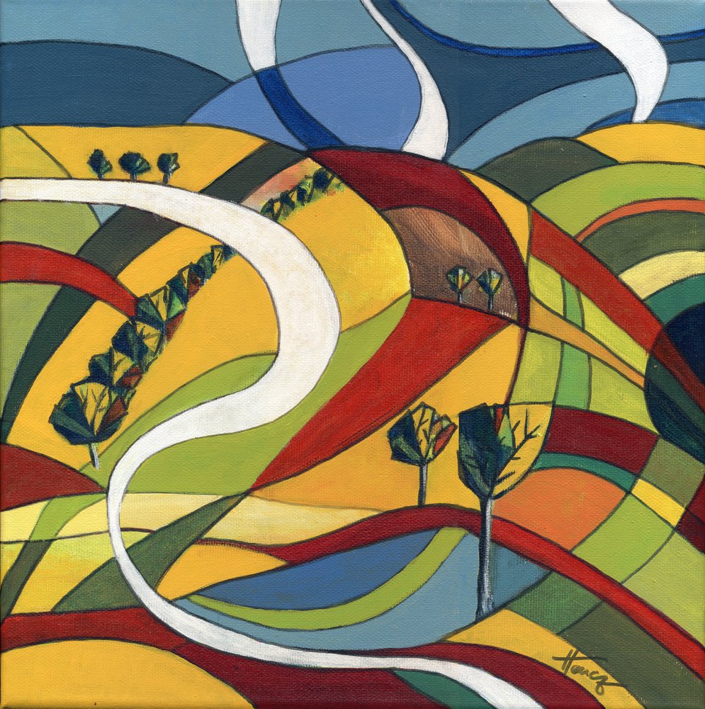 Paesaggio sinuoso e vivace da Aniko Hencz