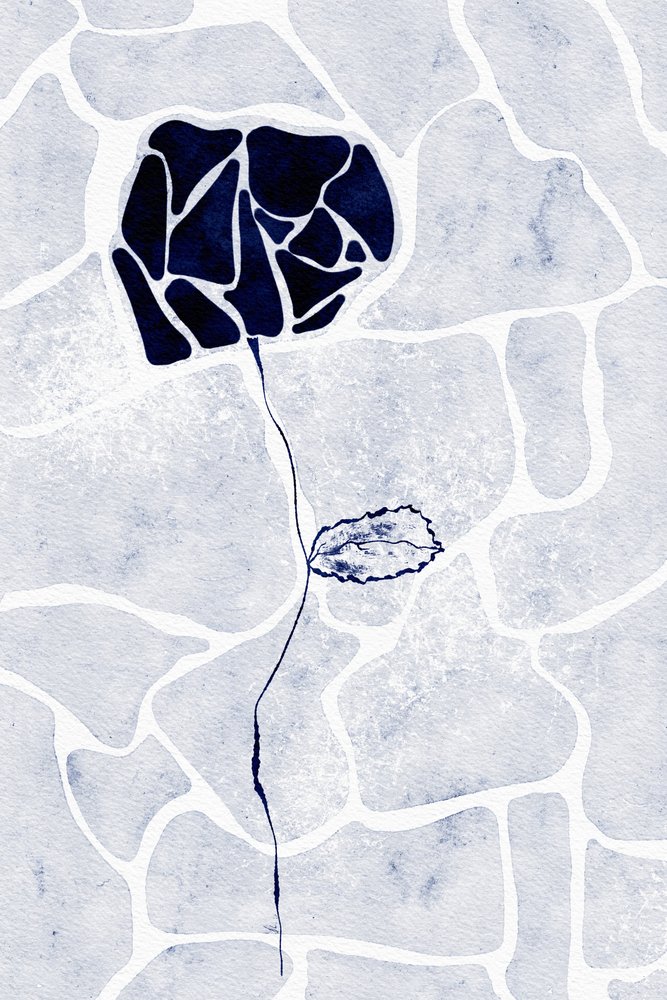 Rosa blu astratta da Ankie Kooi