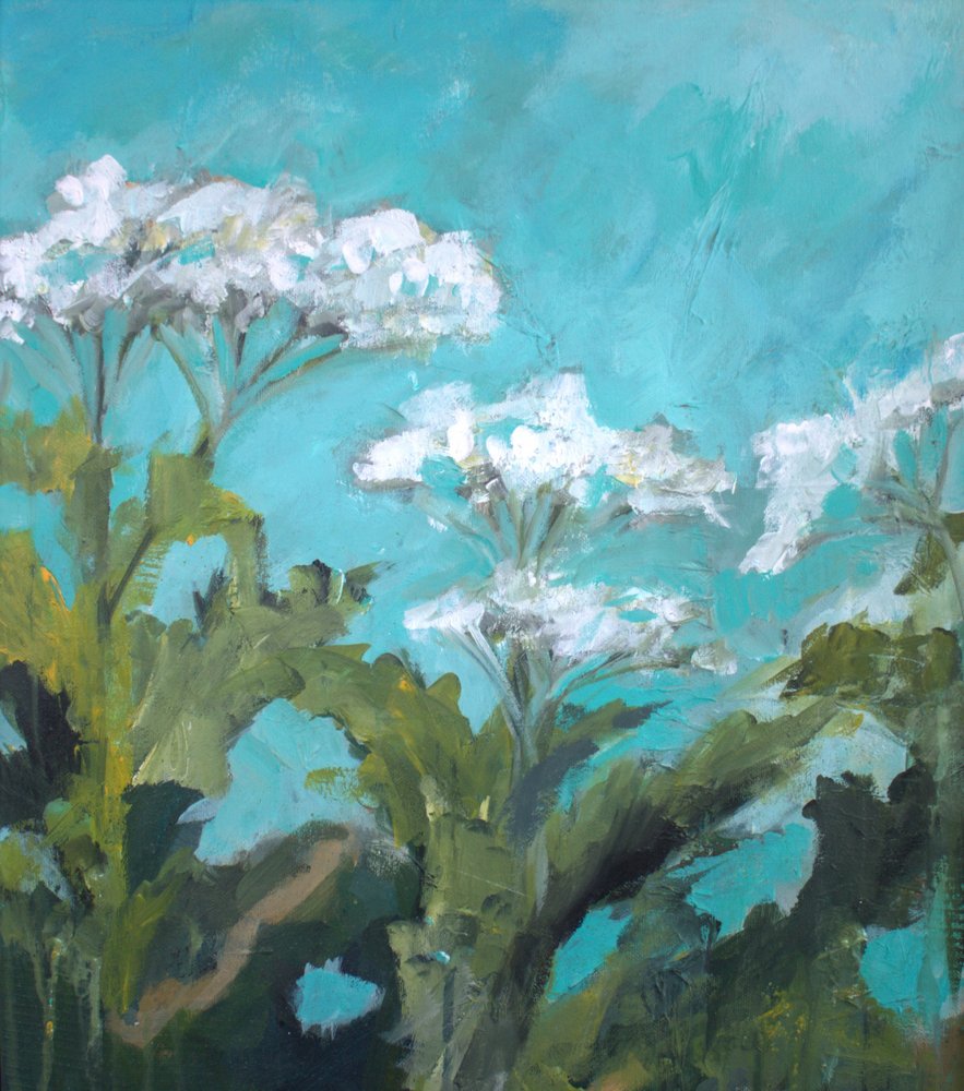 Fiori bianchi, cielo turchese da Anna-Karin Bergius