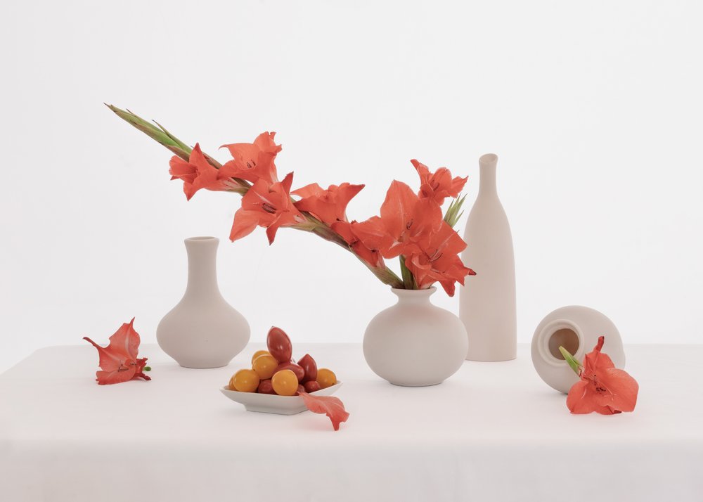Natura morta con gladioli arancioni da Anna Qu