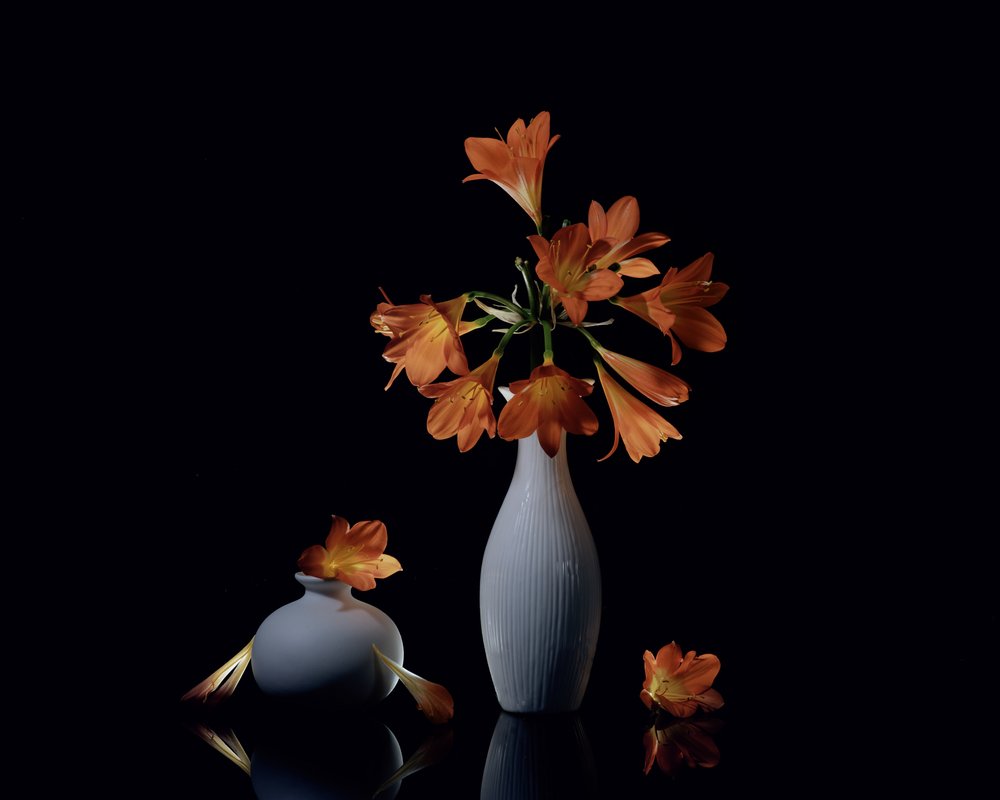 Natura morta in arancione vivace da Anna Qu