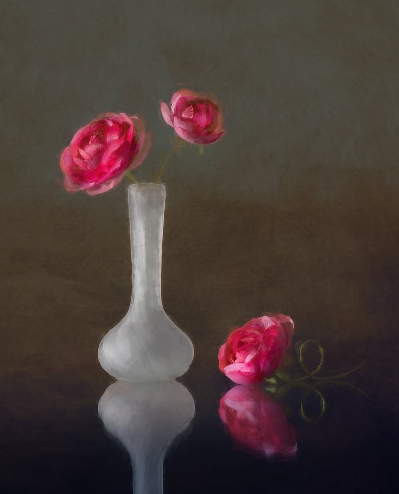 Riflesso nel vaso di rose da Anna Wan