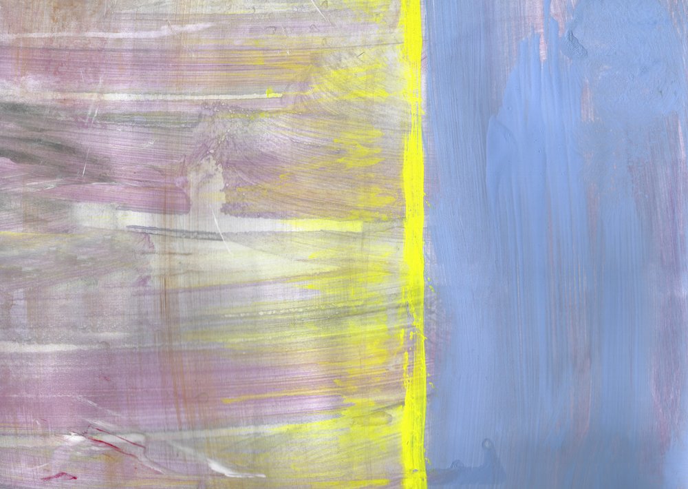 Delicato blu e giallo astratto da Annick