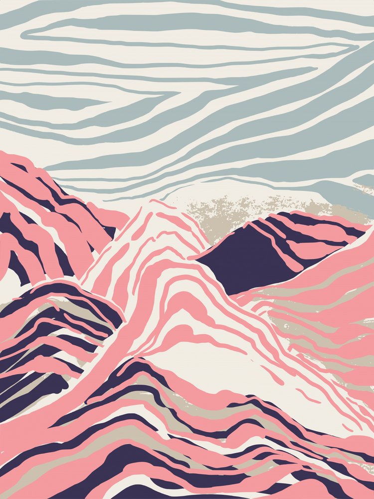 Montagne a strisce rosa da Annick