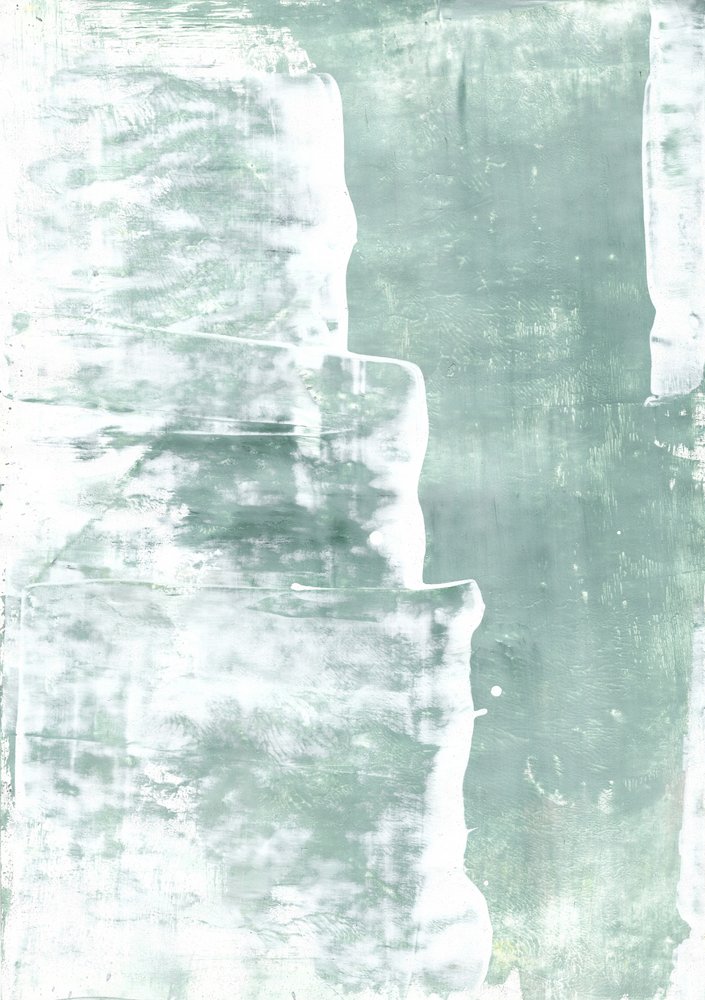Strati astratti in verde tenue da Annick