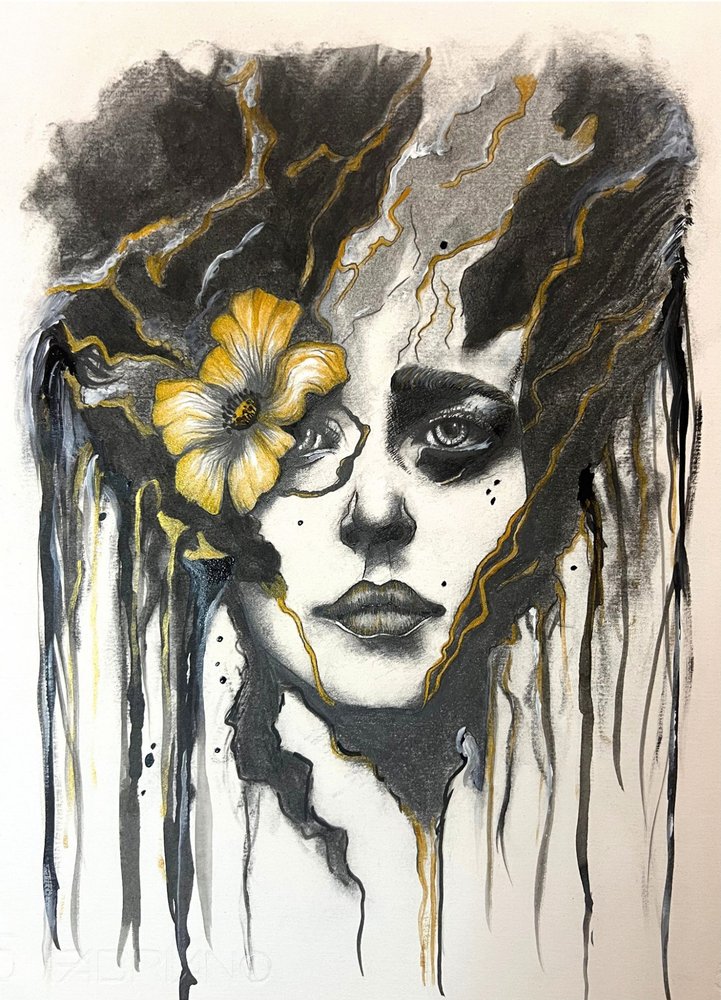 Ritratto "Golden Bloom" da Augustus Caelthorne